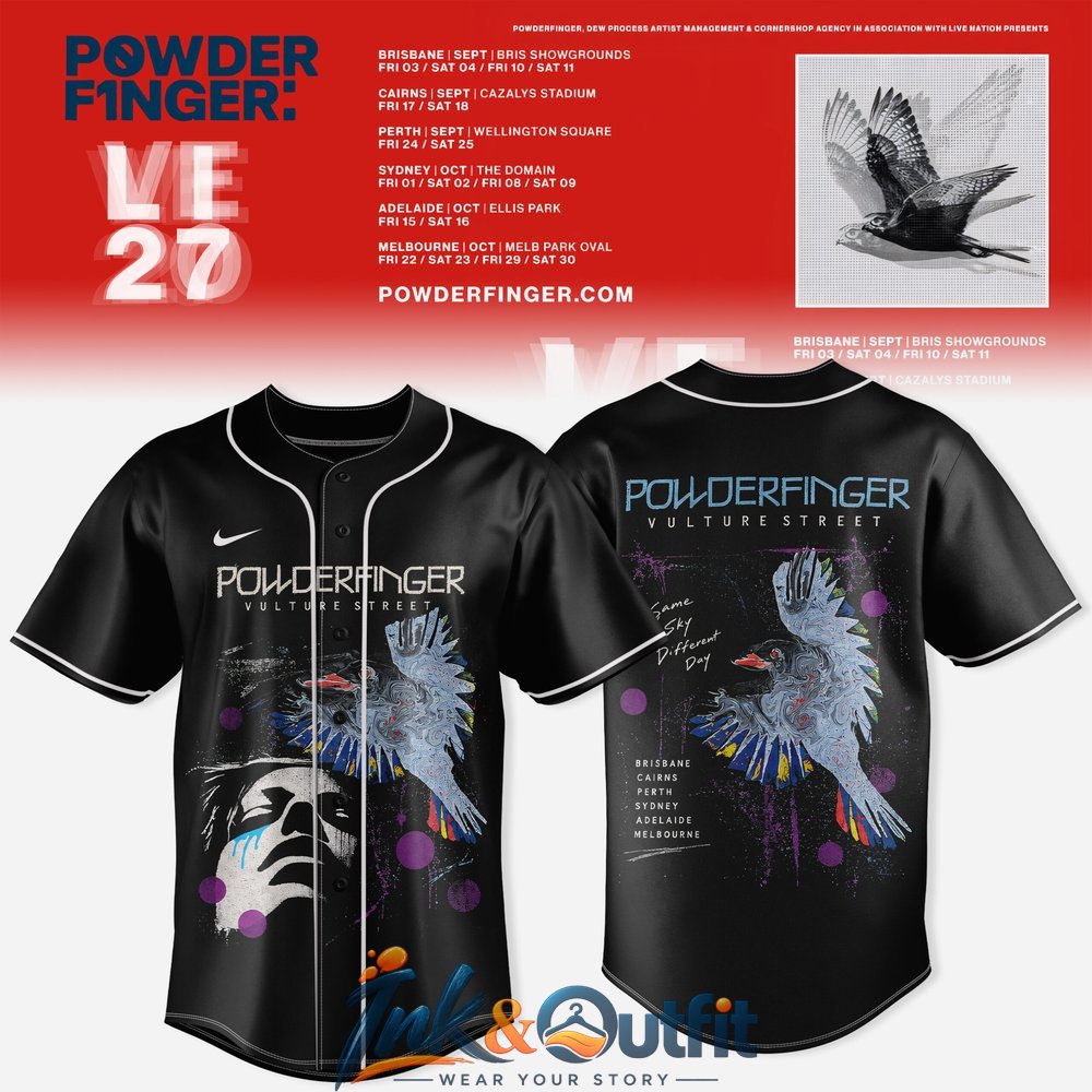 Powderfinger Live 2027 Tour Special Baseball Jersey