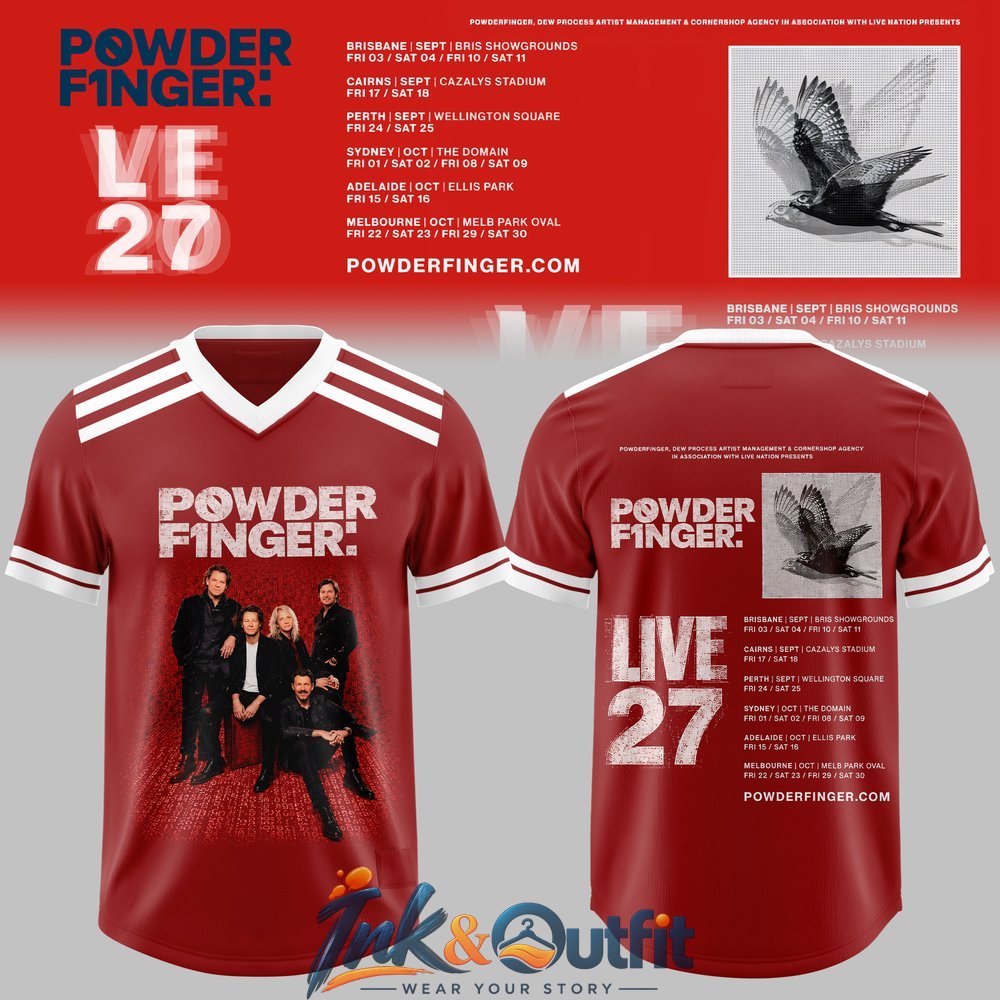 Powderfinger Live 2027 Tour Special Baseball Jersey