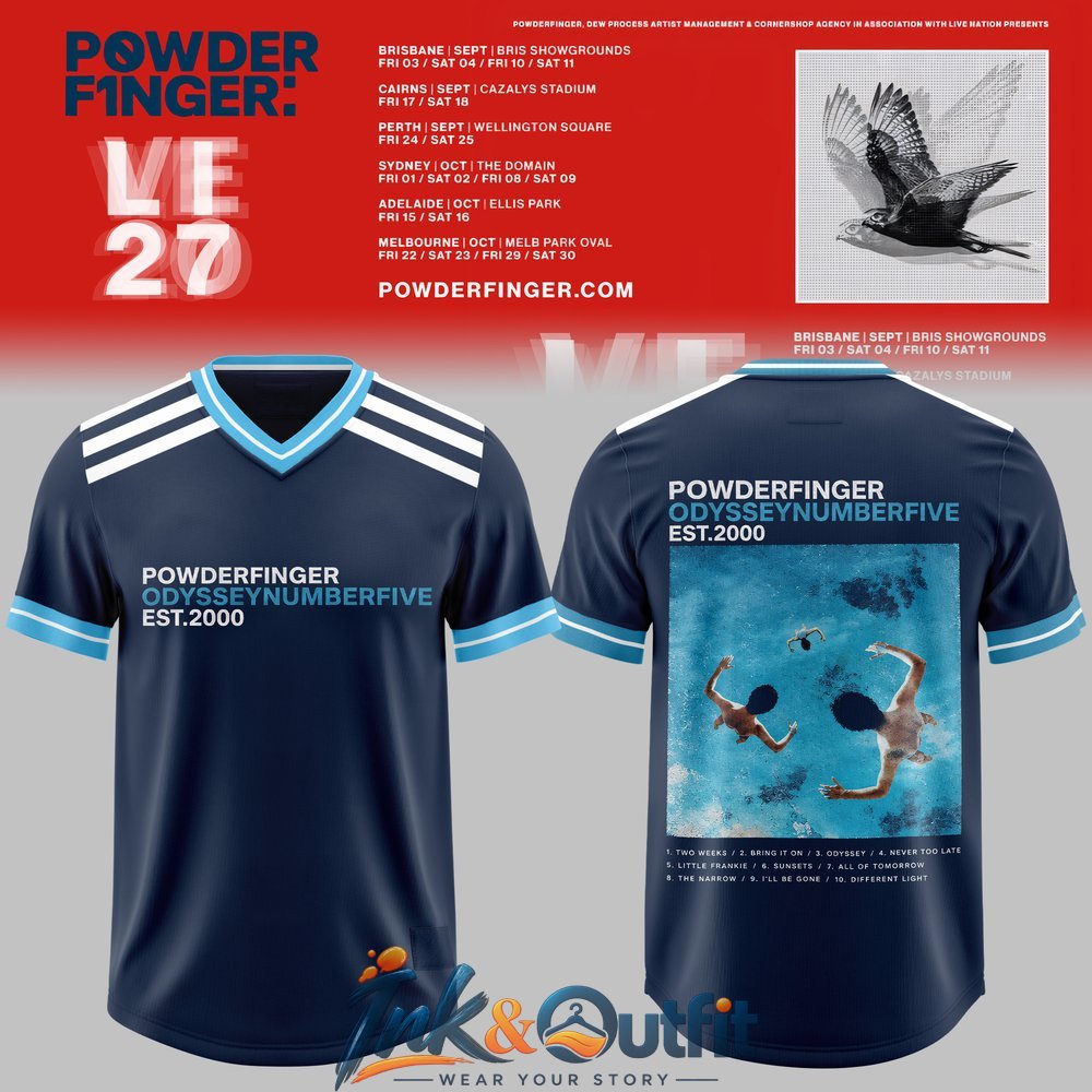Powderfinger Live 2027 Tour Special Baseball Jersey