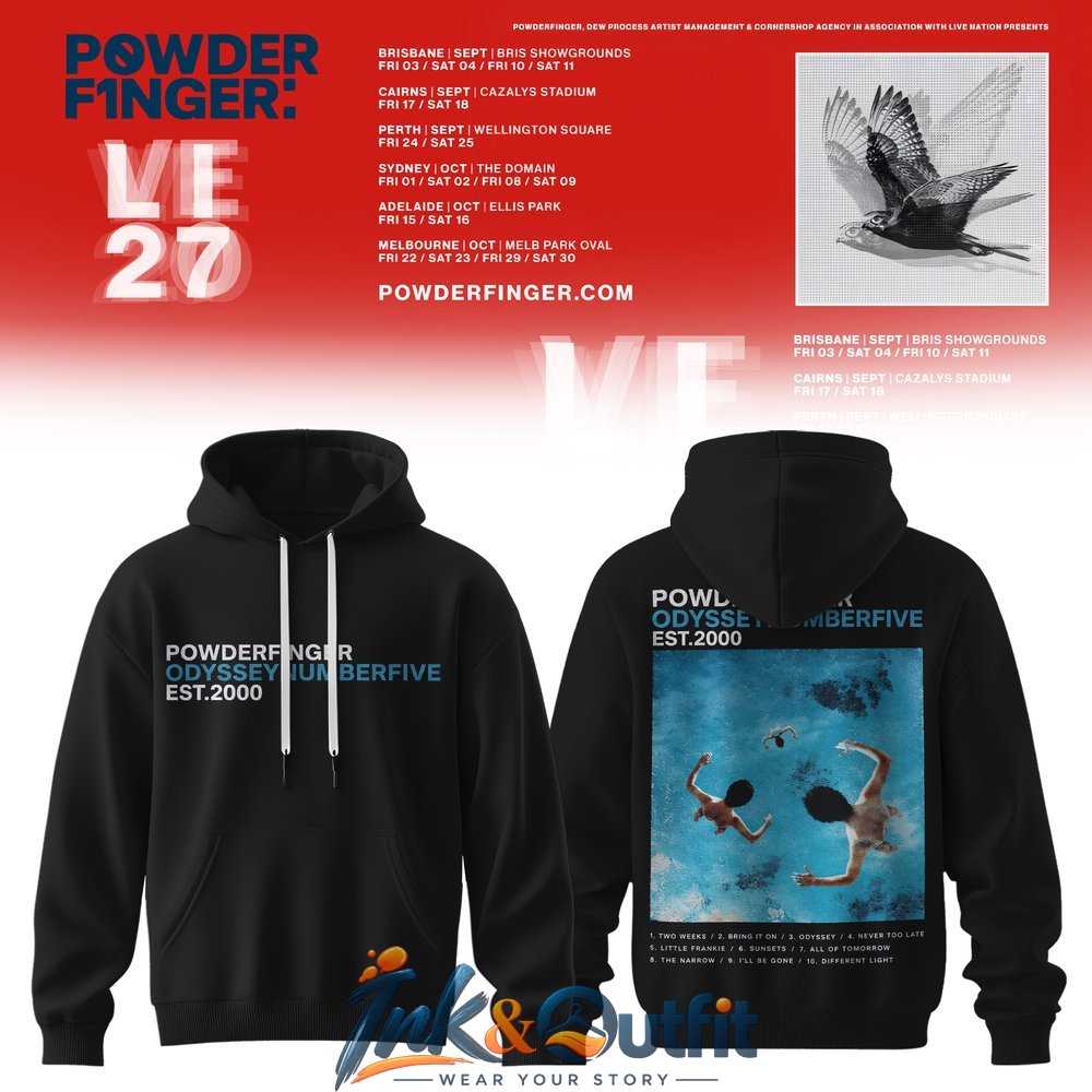 Powderfinger Live 27 Tour Hoodie