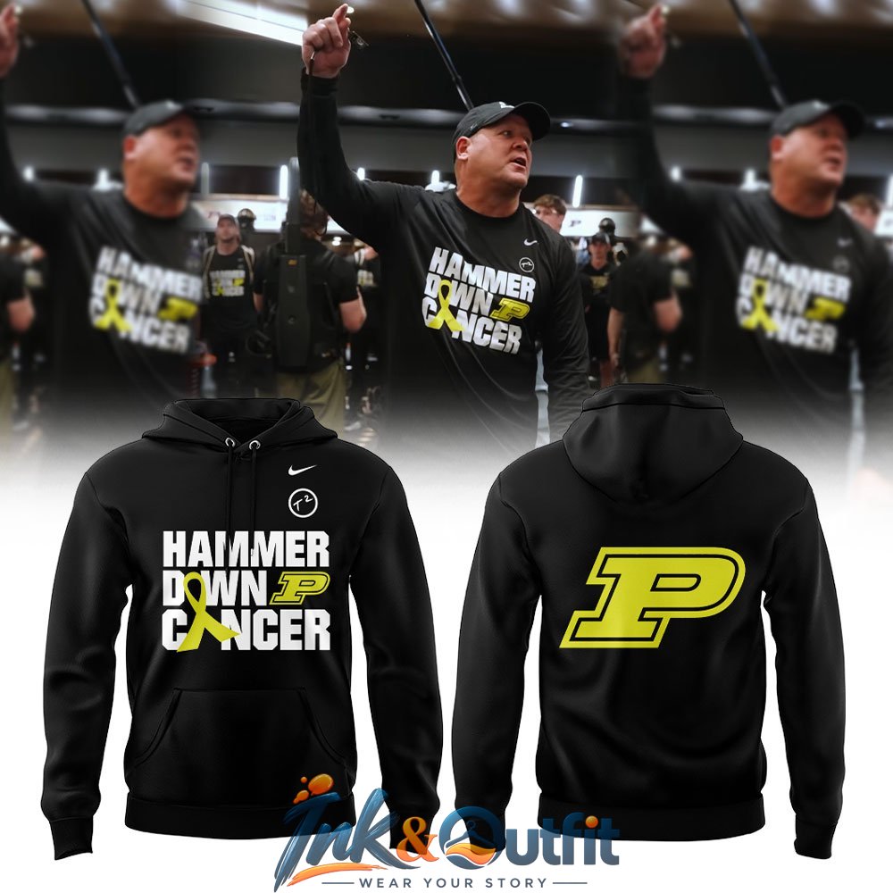 Purdue Boilermakers Hammer Down Cancer Hoodie