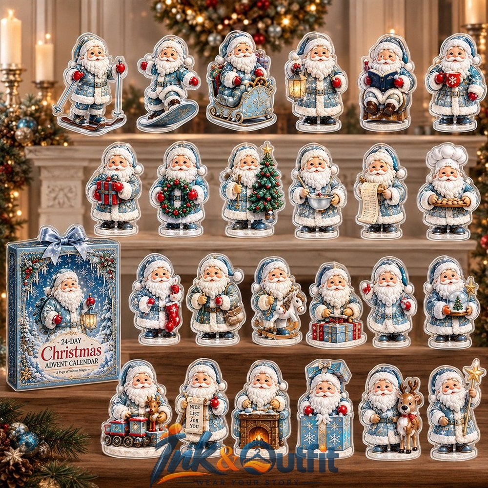 Santa Claus Snow Globe Ornament Christmas Advent Calendar 2026