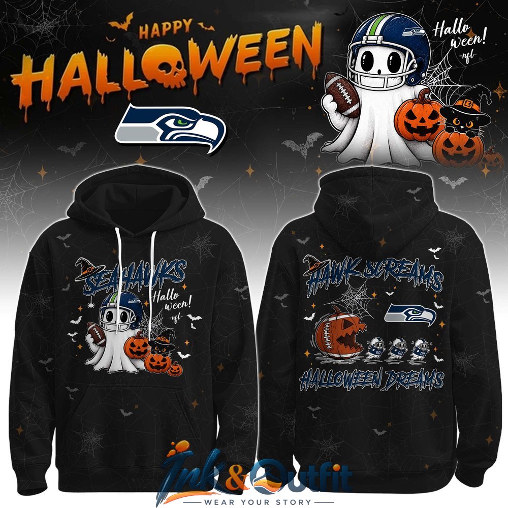 Seattle Seahawks Halloween Black Hoodie