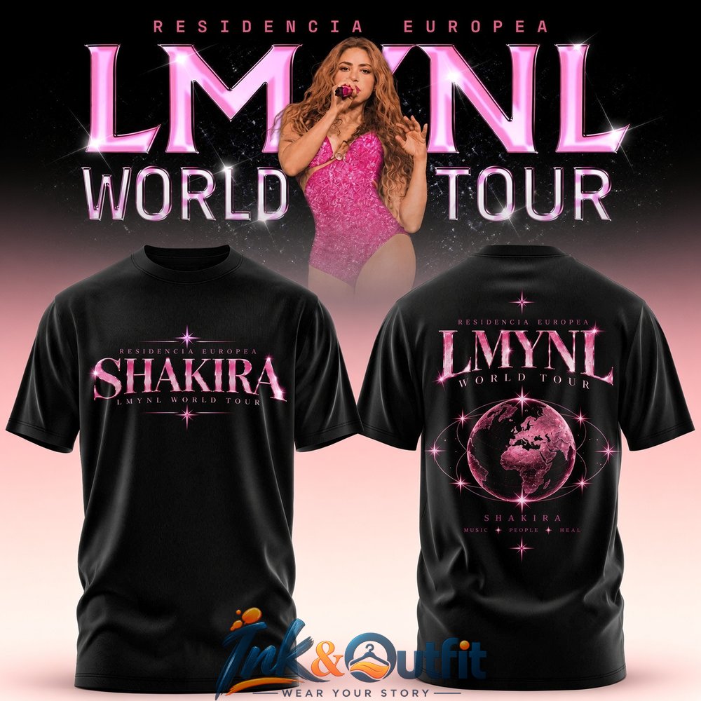 Shakira Las Mujeres Ya No Lloran World Tour Europe T Shirt