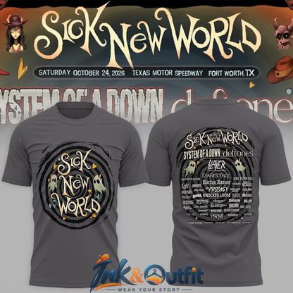 Sick New World Texas 2026 Festival T Shirt