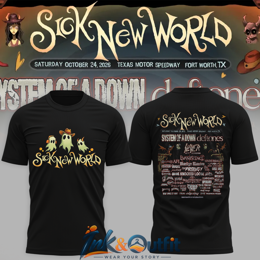 Sick New World Texas 2026 Festival T Shirt