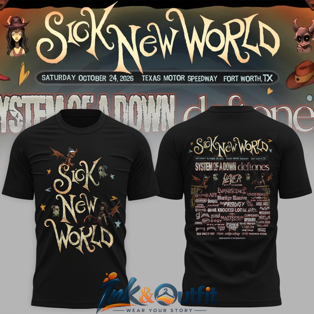 Sick New World Texas 2026 Festival T Shirt