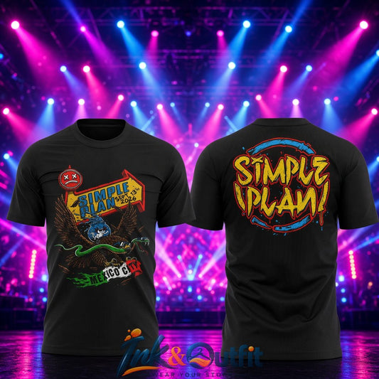 Simple Plan Vans Warped Tour Mexico City 2026 T-Shirt Official Concert Merch for Simple Plan Fans