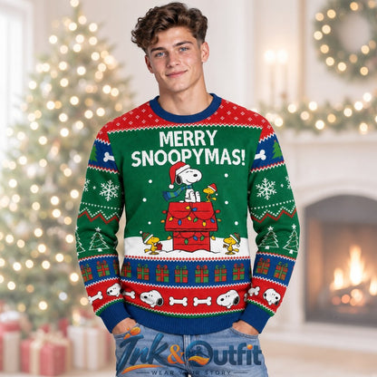 Snoopy Merry Snoopymas Green Ugly Sweater