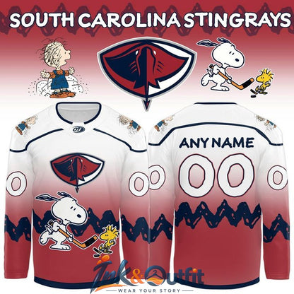 South Carolina Stingrays x Peanuts Snoopy 2026 Special Jersey