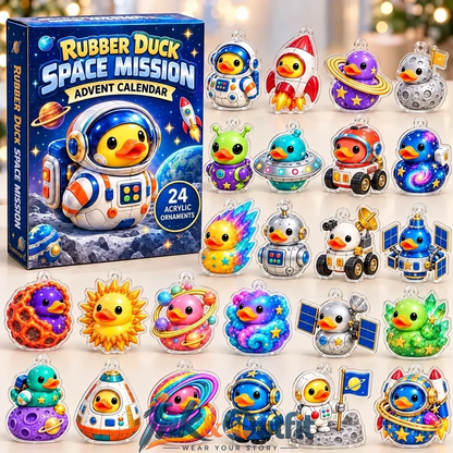 Space Duck Advent Calendar 2026 24 Collectible Astronaut Duck Ornaments Christmas Gift for Kids