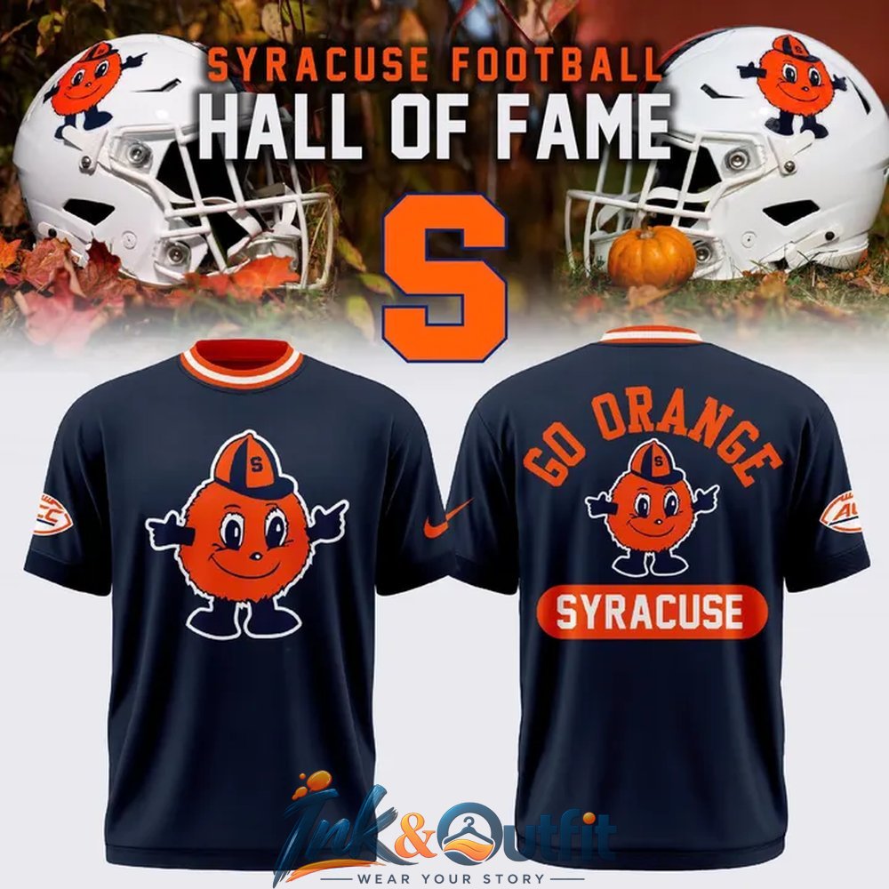 Syracuse Orange Navy Vintage Hall of Fame Go Orange Mascot Shirt