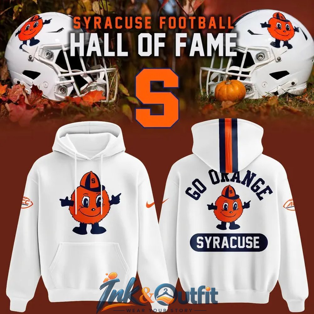 Syracuse Orange White Vintage Hall of Fame Go Orange Hoodie