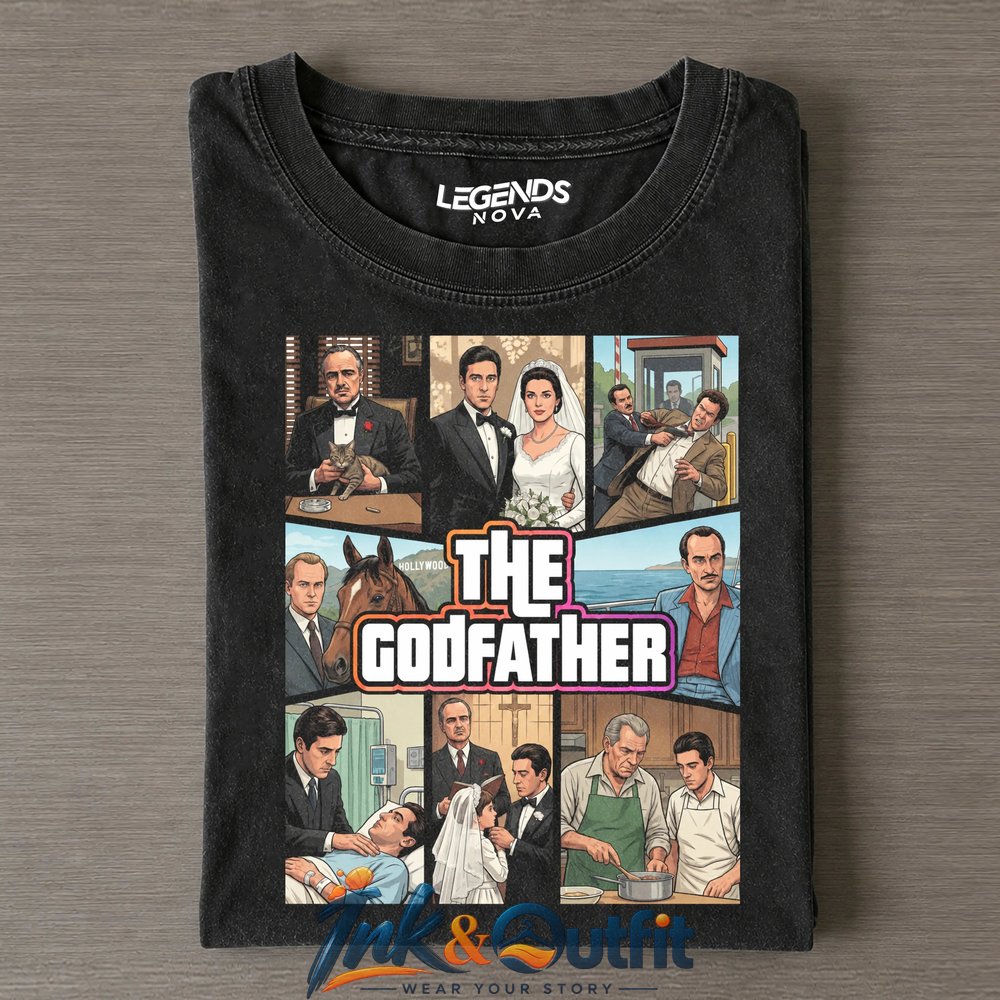 The Godfather Crime Family Movie Scene Collage T Shirt
