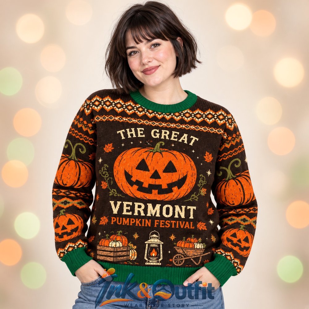 The Great Vermont Pumpkin Festival Halloween Sweater