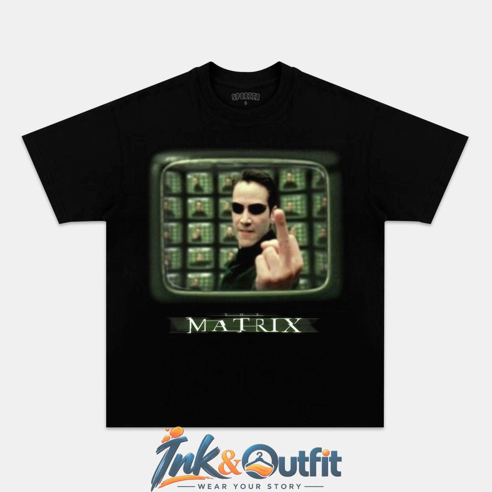 The Matrix Neo Raising His Middle Finger Tee