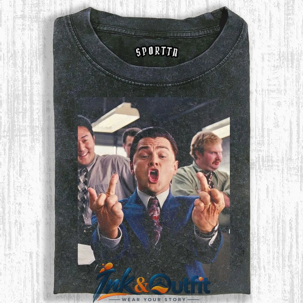The Wolf of Wall Street Jordan Belfort Middle Finger T Shirt