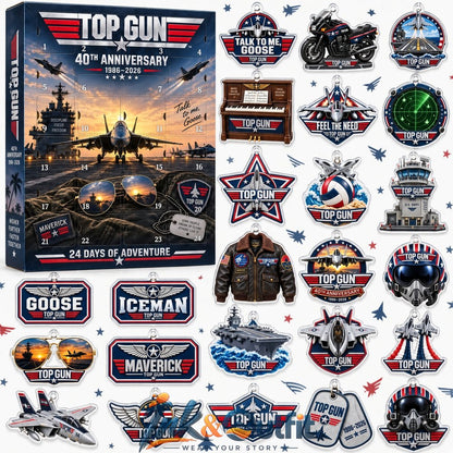 Top Gun 40th Anniversary Advent Calendar 2026 24 Days Acrylic Christmas Ornaments Gift Set