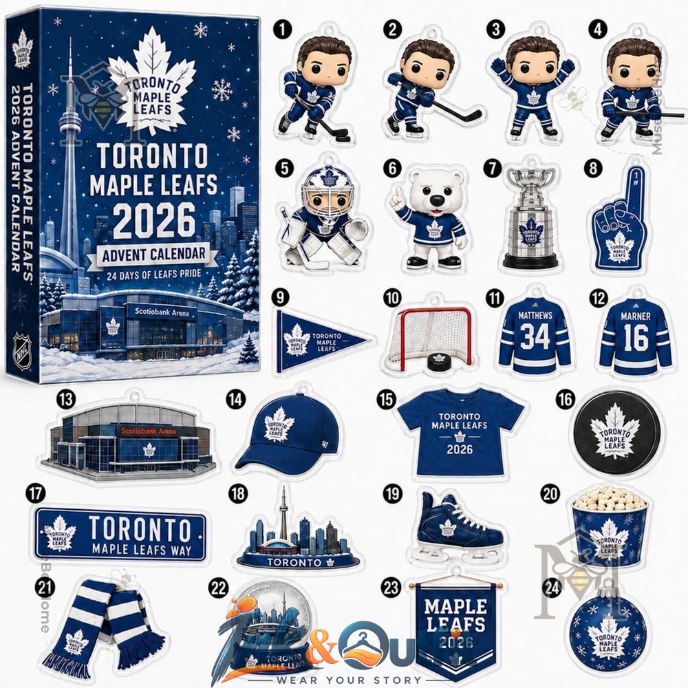 Toronto Maple Leafs 2026 Hockey Christmas Holiday Calendar