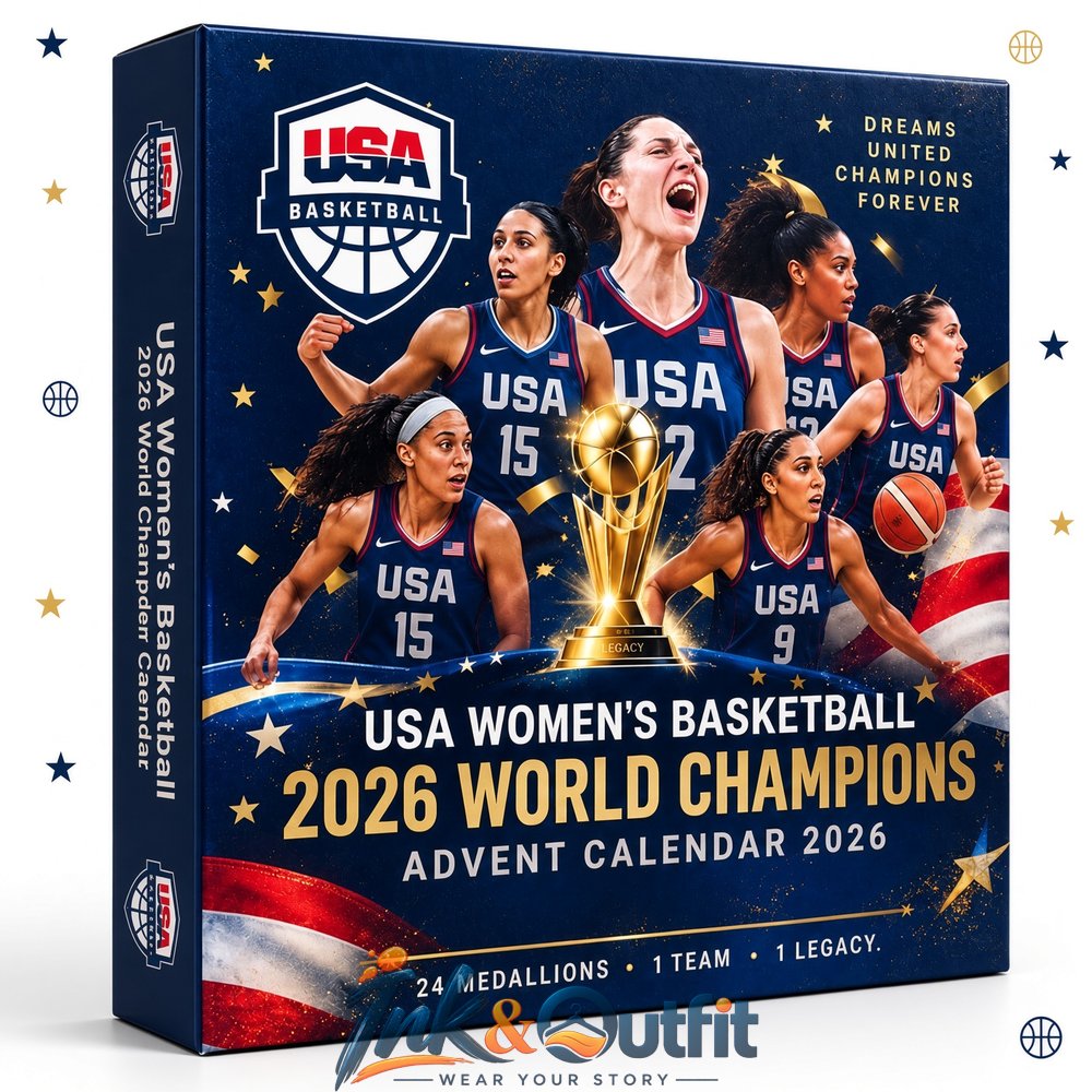 USA Womens Basketball 2026 World Champions Advent Calendar 24 Commemorative Medallion Ornaments Gift Set
