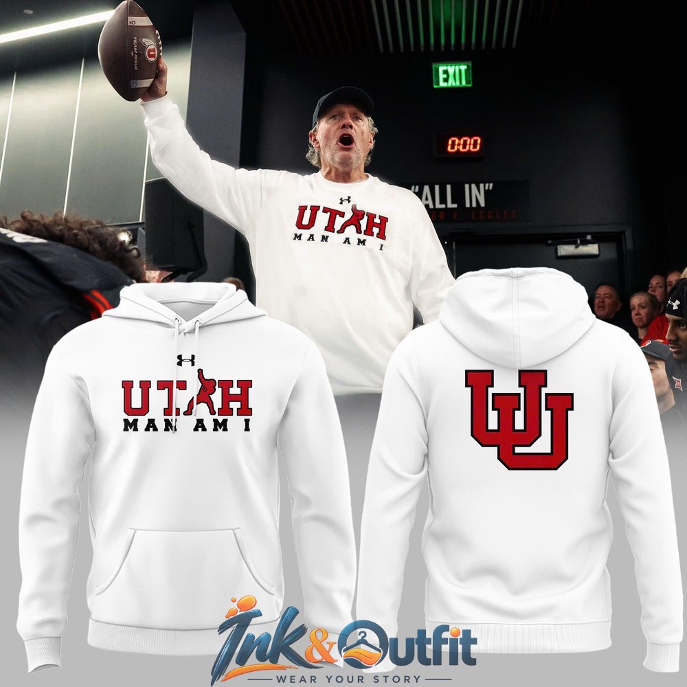 Utah Utes Utah Man Am I White Hoodie