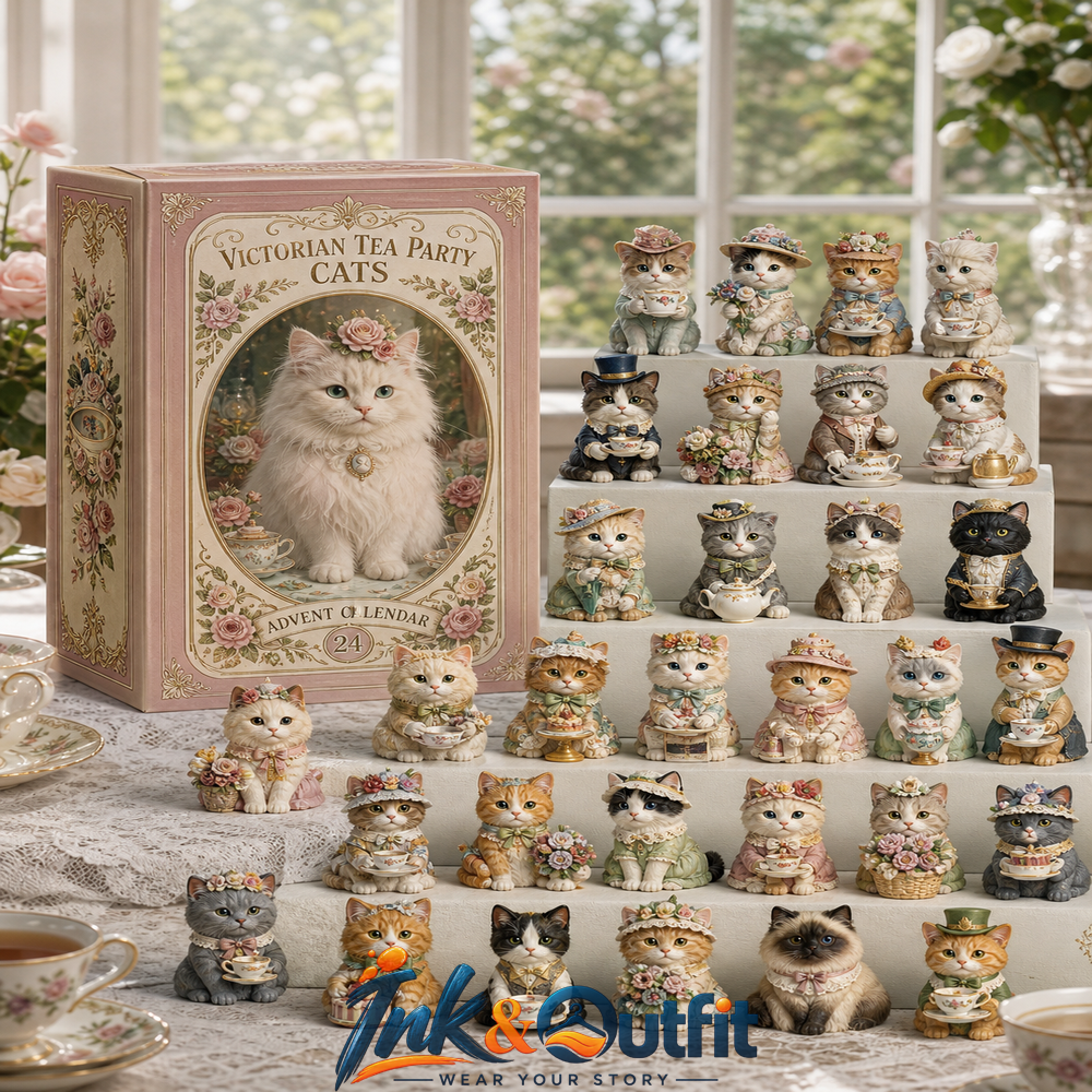 Victorian Tea Party Cats Christmas Advent Calendar – 24 Days Countdown