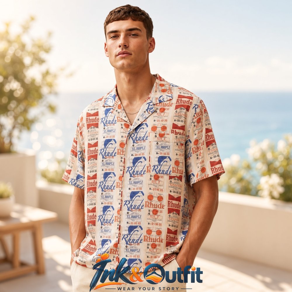 Vintage Travel Ticket Collage 2026 Hawaiian Shirt