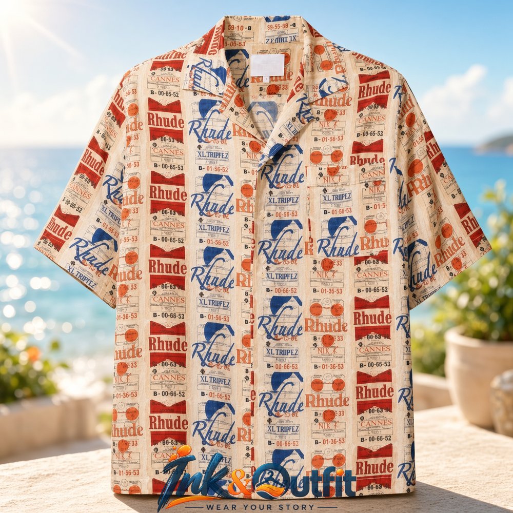 Vintage Travel Ticket Collage 2026 Hawaiian Shirt