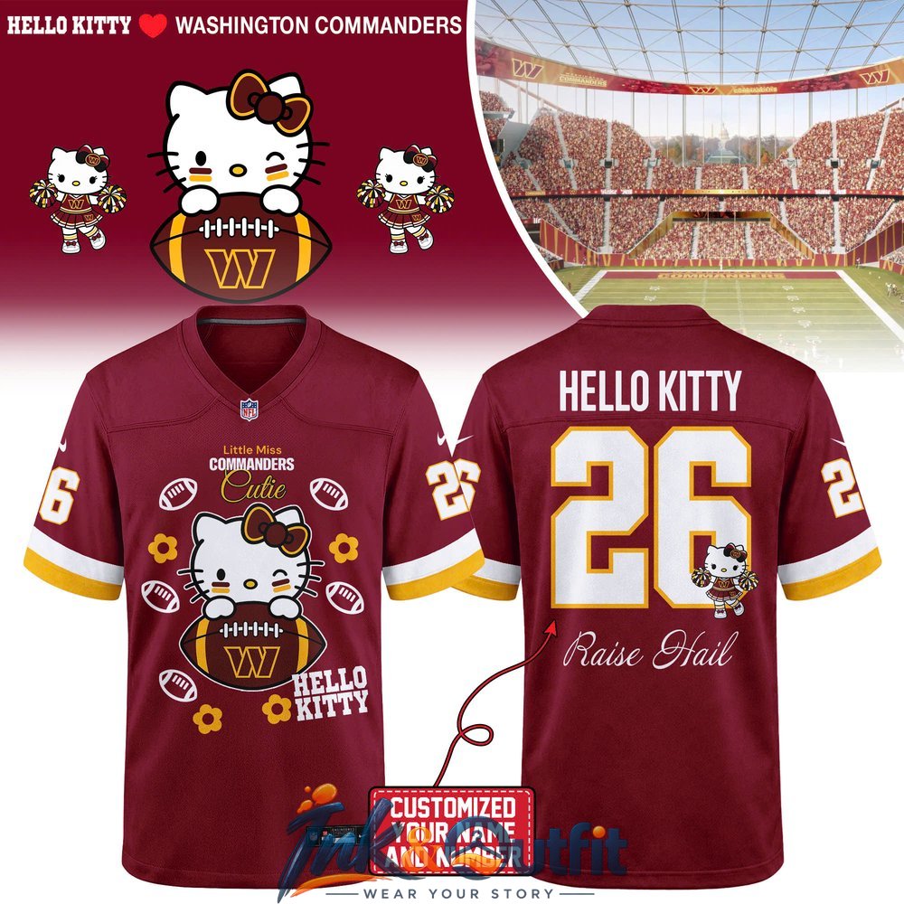 Washington Commanders  Hello Kitty Special Football Jersey