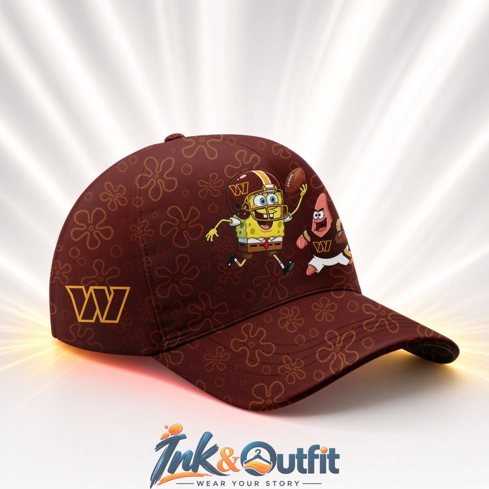 Washington Commanders SpongeBob Cap