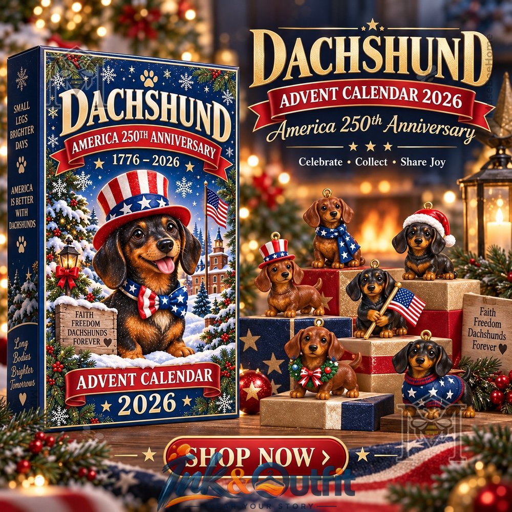 Wiener Dog Dachshund America 250th Anniversary 2026 Advent