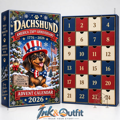 Wiener Dog Dachshund America 250th Anniversary 2026 Advent