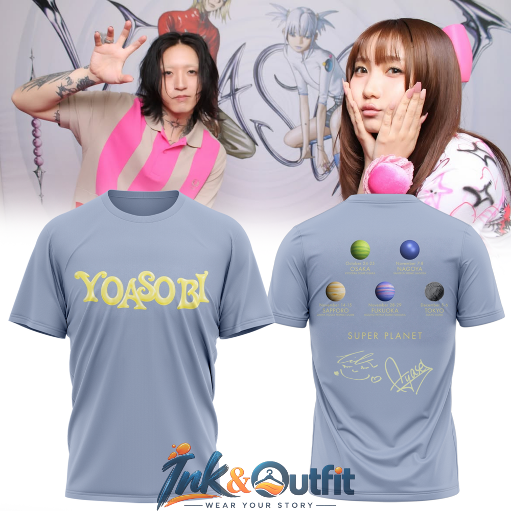 YOASOBI Super Planet Signature Print T Shirt