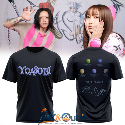 YOASOBI Super Planet Signature Print T Shirt