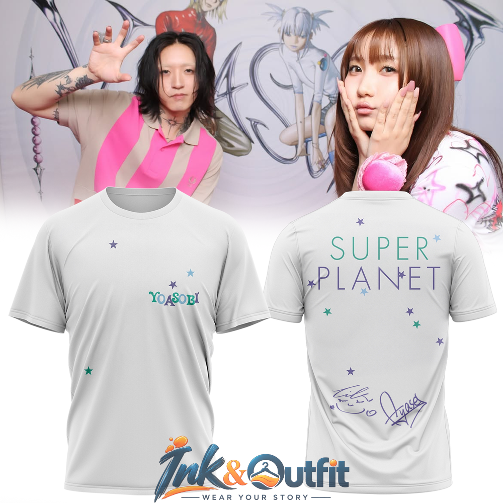 YOASOBI Super Planet Signature Print T Shirt