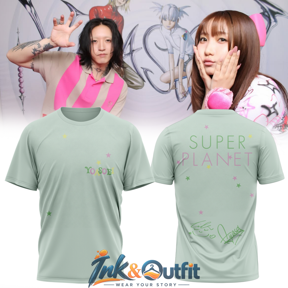 YOASOBI Super Planet Signature Print T Shirt